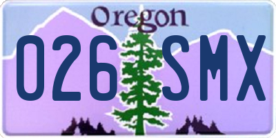 OR license plate 026SMX