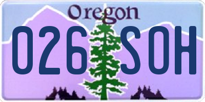 OR license plate 026SOH