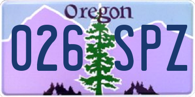 OR license plate 026SPZ