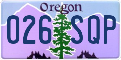 OR license plate 026SQP