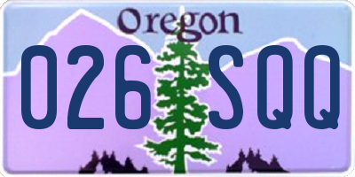 OR license plate 026SQQ