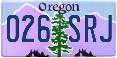 OR license plate 026SRJ