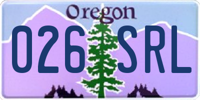 OR license plate 026SRL