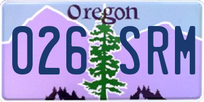 OR license plate 026SRM