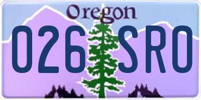 OR license plate 026SRO