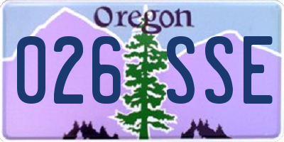 OR license plate 026SSE