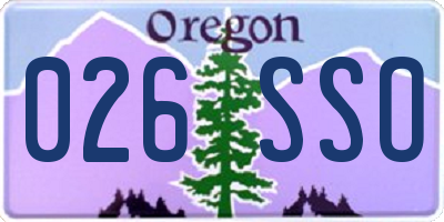 OR license plate 026SSO