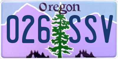 OR license plate 026SSV
