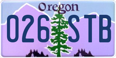 OR license plate 026STB