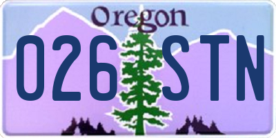 OR license plate 026STN