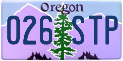 OR license plate 026STP