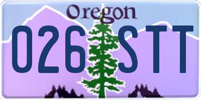 OR license plate 026STT
