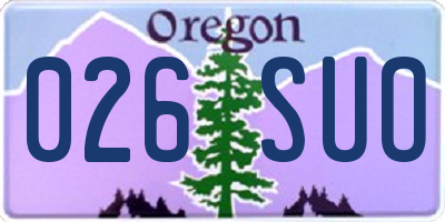OR license plate 026SUO