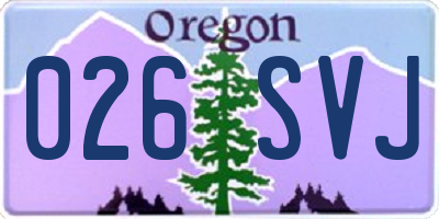 OR license plate 026SVJ