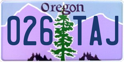 OR license plate 026TAJ
