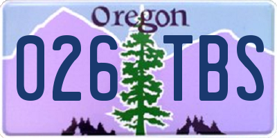 OR license plate 026TBS