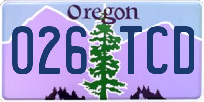 OR license plate 026TCD