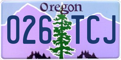 OR license plate 026TCJ