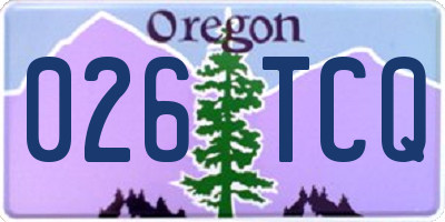 OR license plate 026TCQ