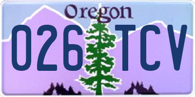 OR license plate 026TCV