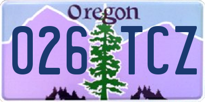 OR license plate 026TCZ