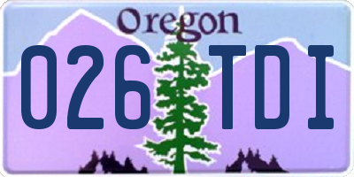OR license plate 026TDI