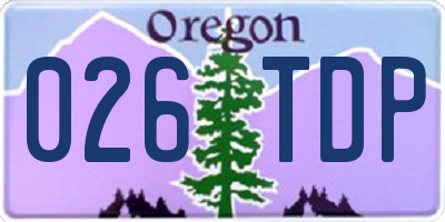 OR license plate 026TDP