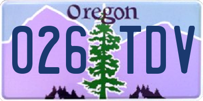 OR license plate 026TDV