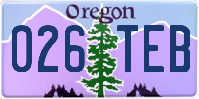 OR license plate 026TEB