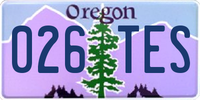 OR license plate 026TES