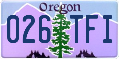 OR license plate 026TFI