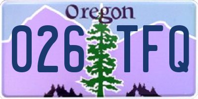 OR license plate 026TFQ