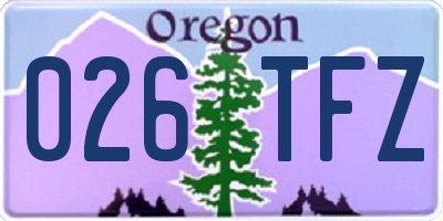 OR license plate 026TFZ