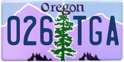 OR license plate 026TGA