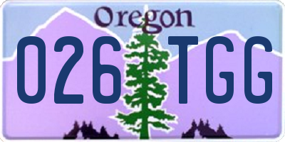 OR license plate 026TGG