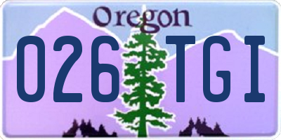 OR license plate 026TGI