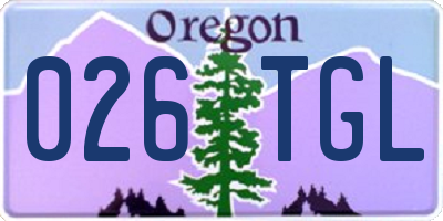 OR license plate 026TGL