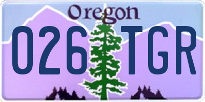 OR license plate 026TGR
