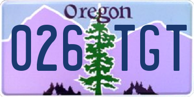 OR license plate 026TGT