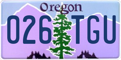 OR license plate 026TGU