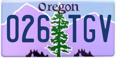 OR license plate 026TGV