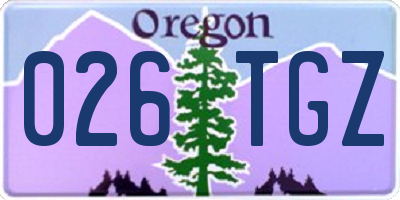 OR license plate 026TGZ