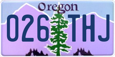OR license plate 026THJ