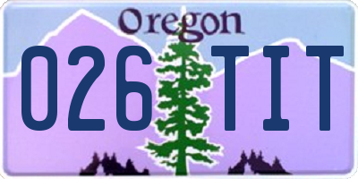 OR license plate 026TIT