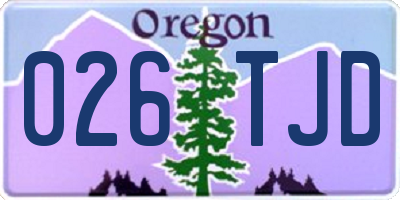 OR license plate 026TJD