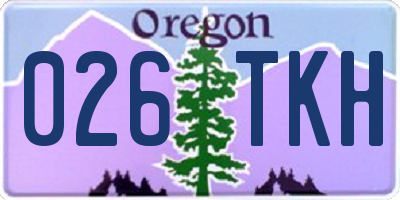 OR license plate 026TKH