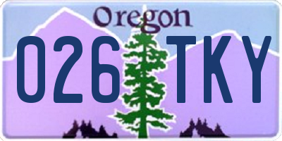 OR license plate 026TKY