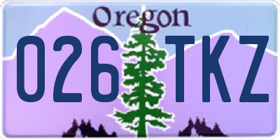 OR license plate 026TKZ