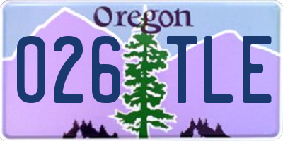 OR license plate 026TLE