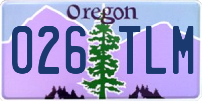 OR license plate 026TLM